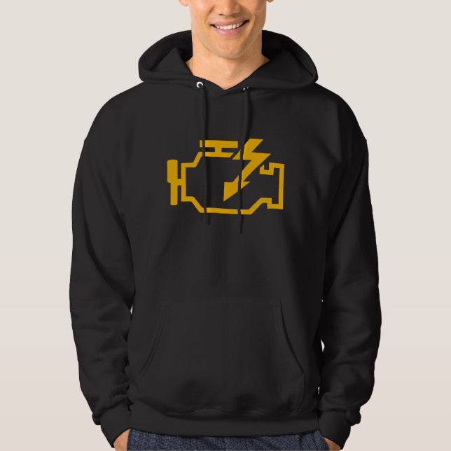 Veste À Capuche Témoin de Contrôle du Moteur Drôle Mécanicien Méca (Devant)