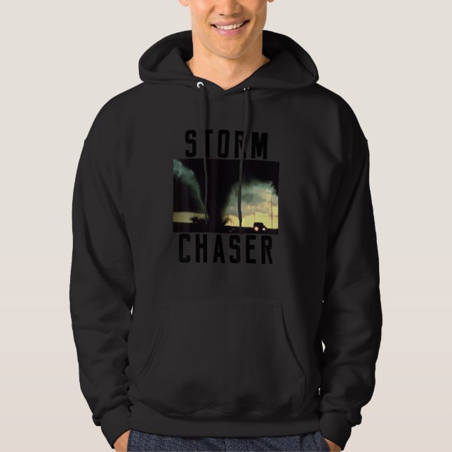 Veste À Capuche Tempête Chaser Tornado Photo Météorologue (Devant)