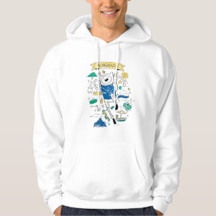 Veste À Capuche Temps d'aventure Croquis de recherche "algébriqu