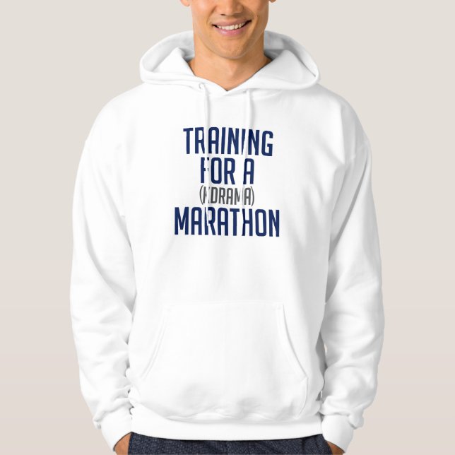 Veste À Capuche Temps de formation de marathon ! (Devant)