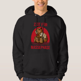 Veste À Capuche Temps pour la phase de masse Backprint Bodybuildin