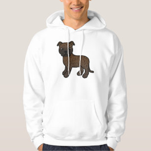 Veste À Capuche Terrier Bull Staffordshire Bringé Chien de Dessin