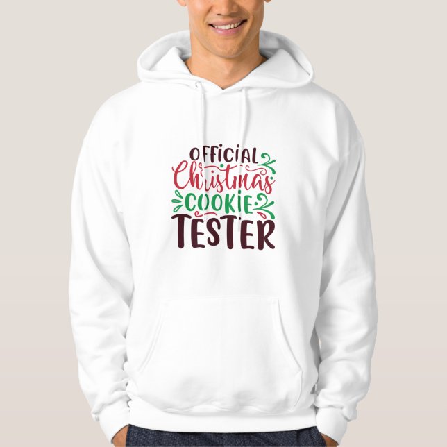 Veste À Capuche testeur officiel de cookies de Noël (Devant)