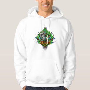 Veste À Capuche Tête Alien - vert