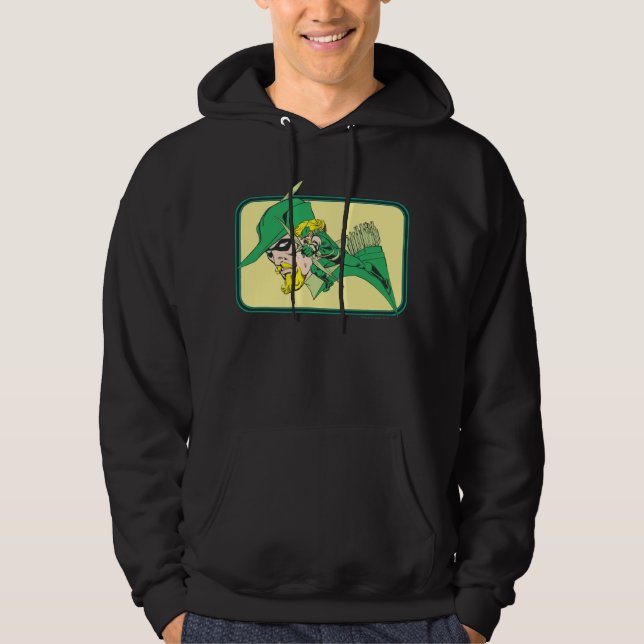 Veste À Capuche Tête de flèche verte (Devant)