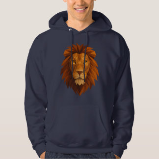 Veste À Capuche Tête de lion polygonale - Conception de puissance