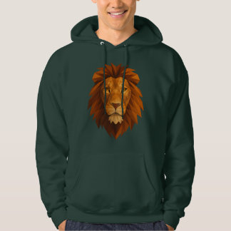 Veste À Capuche Tête de lion polygonale - Conception de puissance