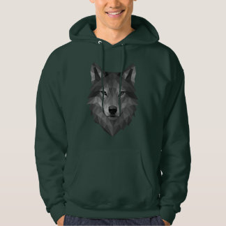Veste À Capuche Tête de loup géométrique | Art Polygone avec style