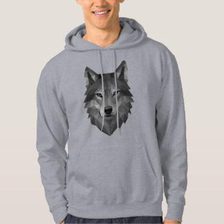 Veste À Capuche Tête de loup géométrique | Art Polygone avec style