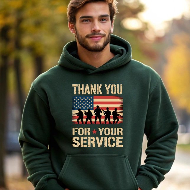 Veste À Capuche THANK YOU FOR YOUR SERVICE Veterans Day Tribute (Créateur téléchargé)