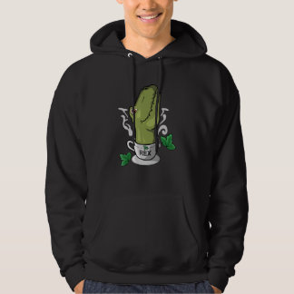 Veste À Capuche Thé Rex Thé Temps Thé Buveur Dinosaure