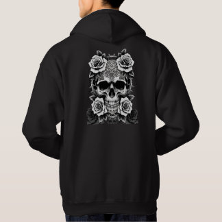 Veste À Capuche Thorny Embrace Skull – Gothic Lace & Roses Liner