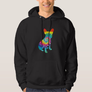 Veste À Capuche Tie Dye Hippie Cadeau Français Bulldog Pour Amoure