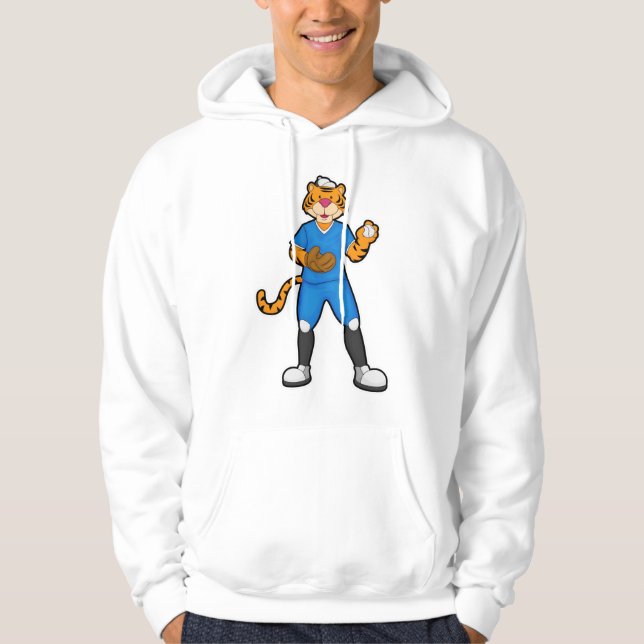 Veste À Capuche Tiger au baseball avec gant et Casquette de baseba (Devant)