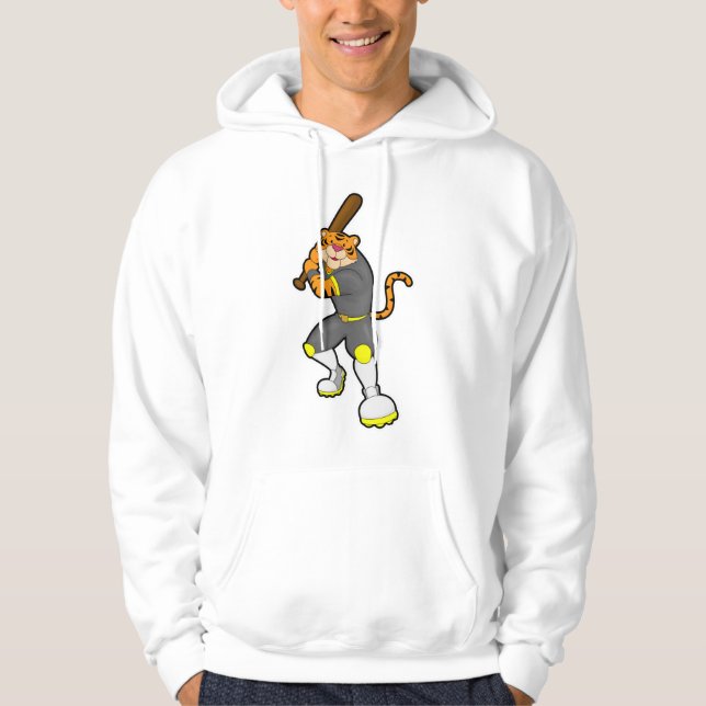 Veste À Capuche Tiger en baseball avec batte de baseball (Devant)