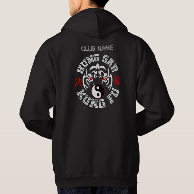 Veste À Capuche Tigre Hung Gar Kung Fu avec symbole Yin Yang (Dos)