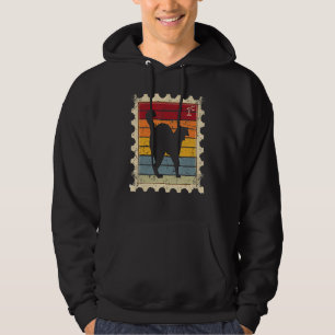Veste À Capuche Timbre avec un chat au coucher du soleil