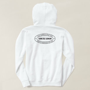 Veste À Capuche Timbre d'entreprise du logo d'entreprise personnal
