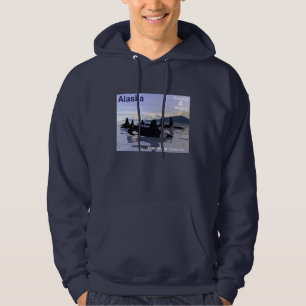 Veste À Capuche Timbre des baleines tueuses de l'Alaska