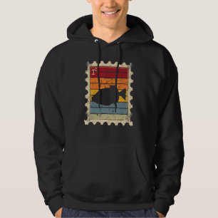 Veste À Capuche Timbre-Poste Avec Un Poisson De Mer Au Coucher Du