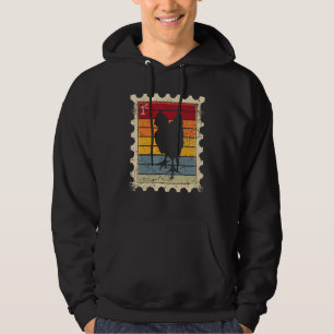 Veste À Capuche Timbre-Poste Avec Un Poulet Coucher De Soleil