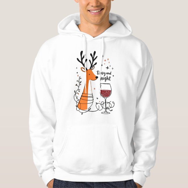 Veste À Capuche Tipsy and Bright Reindeer  (Devant)