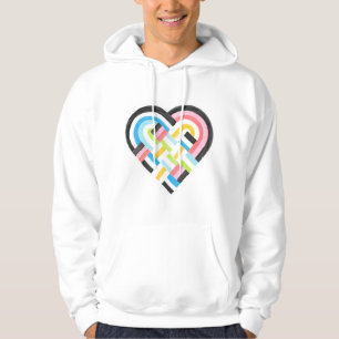 Veste À Capuche Tissé Coeur Queer Pride Drapeau Bright Tropical