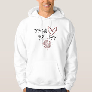 Veste À Capuche Ton coeur est mon boussole