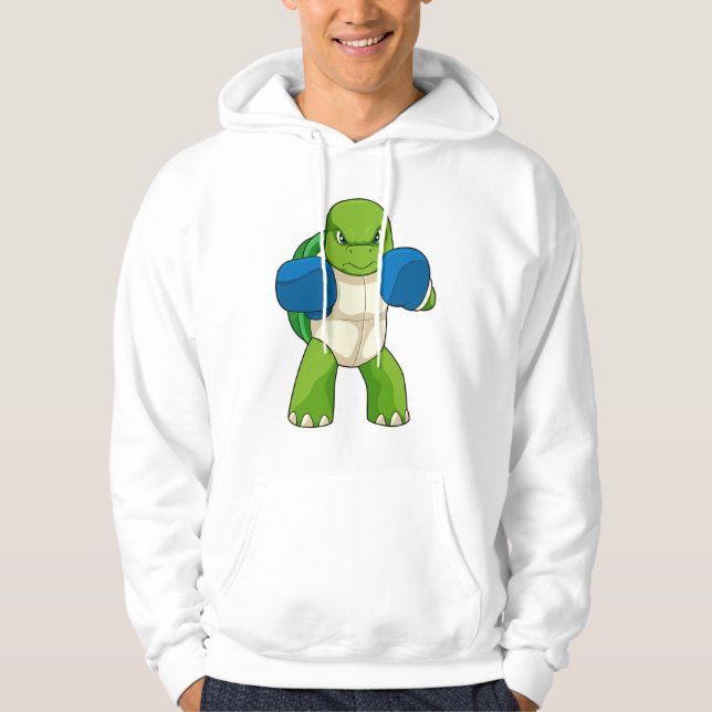 Veste À Capuche Tortue en boîte avec gants de boxe (Devant)