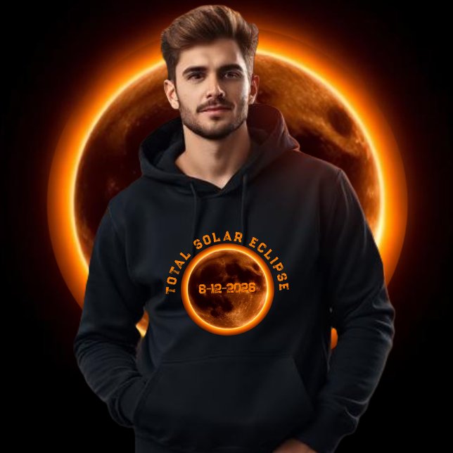 Veste À Capuche Total Solar Eclipse 2026 (Total Solar Eclipse 2026-  Hoodie August 12 2026 )