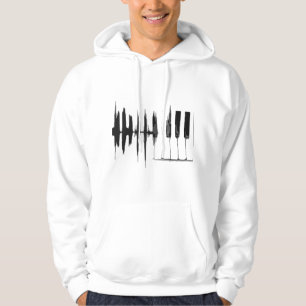 Veste À Capuche Touches de piano piano homme femme noir blanc