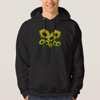 Veste À Capuche Tournesol Jaune Beau Fleur sauvage Botan floral
