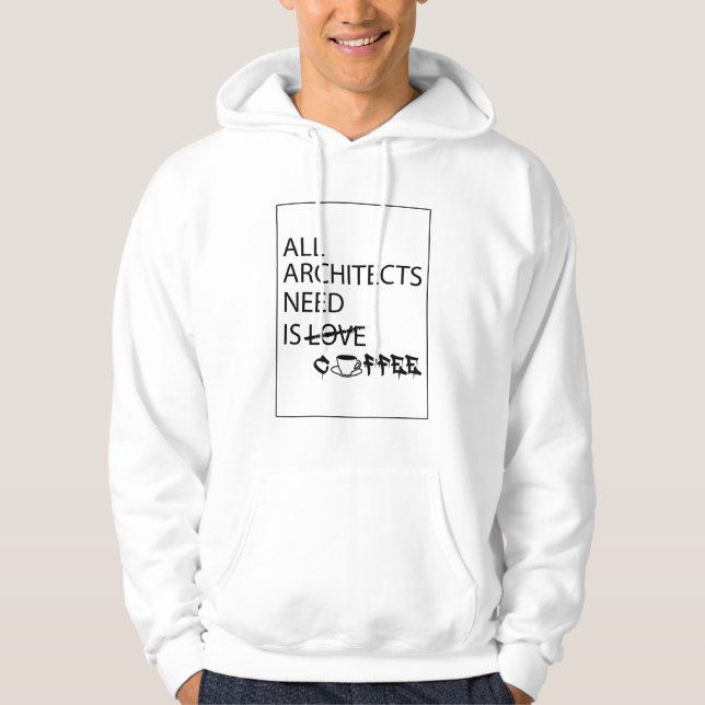 VESTE À CAPUCHE TOUS LES ARCHITECTES NÉCESSAIRES (Devant)