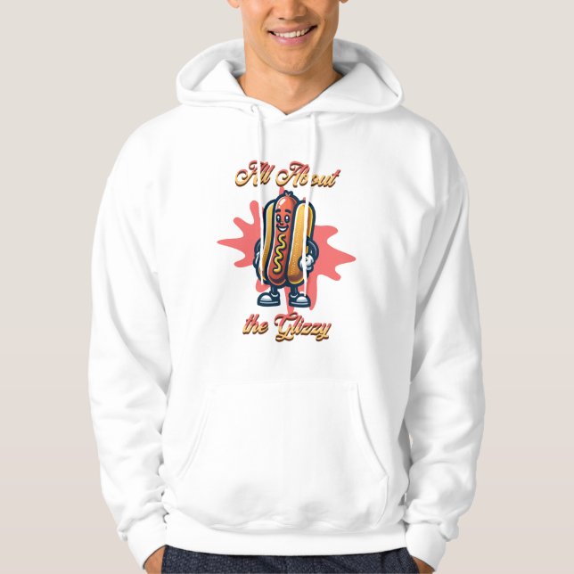 Veste À Capuche Tout sur les vertiges | Funny Hot dog Humour (Devant)