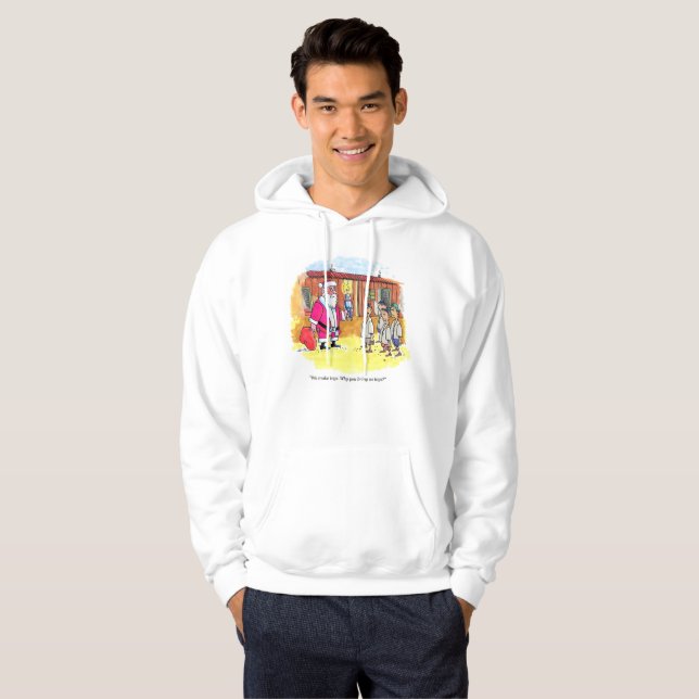 Veste À Capuche Toy Makers homme à capuche blanche sweatshirt (Devant entier)