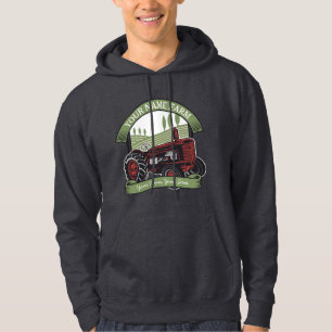 Veste À Capuche Tracteur de ferme personnalisé vintage agriculteur