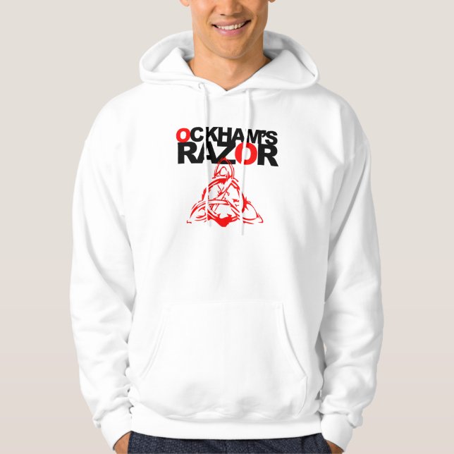 Veste À Capuche Traction celtique de noeud du rasoir d'Ockham (Devant)