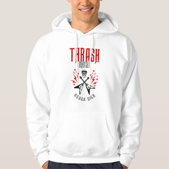 Veste À Capuche Trash Metal ne meurt jamais (Devant)