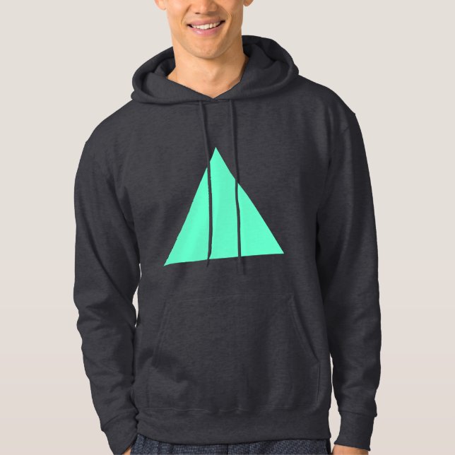 Veste À Capuche Triangle - Turquoise (Devant)