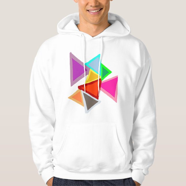Veste À Capuche Triangles Colorés  (Devant)