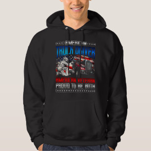 Veste À Capuche Trucker Cadeaux Vétéran patriotique Véritable Drap