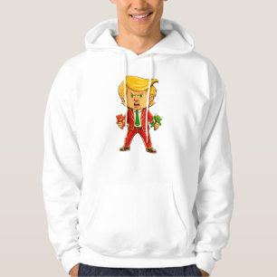 Veste À Capuche Trump heureux drôle Trump Taureau Ours Mème Chibi