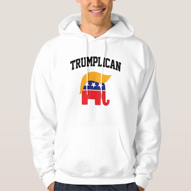 Veste À Capuche Trumplican Trump soutient (Devant)