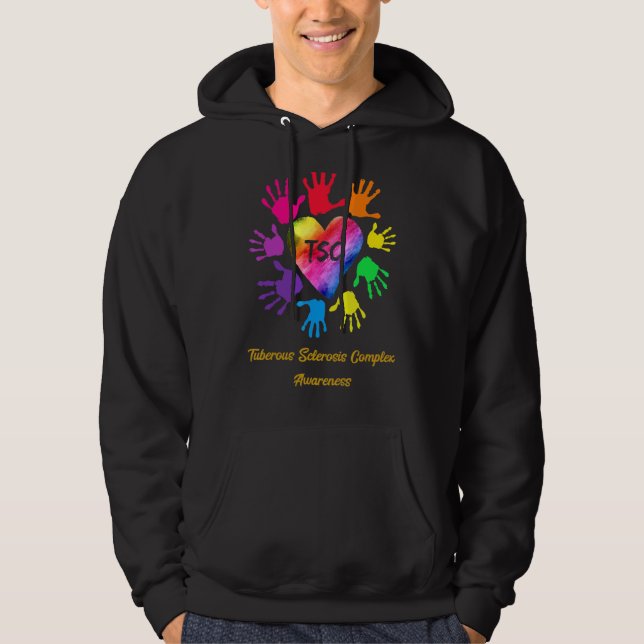 Veste À Capuche Tuberous Sclerosis Complex Awareness Hands (Devant)