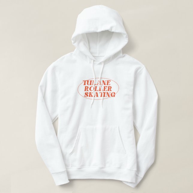 Veste À Capuche Tulane Roller Patinage Sweatshirt blanc (Design devant)