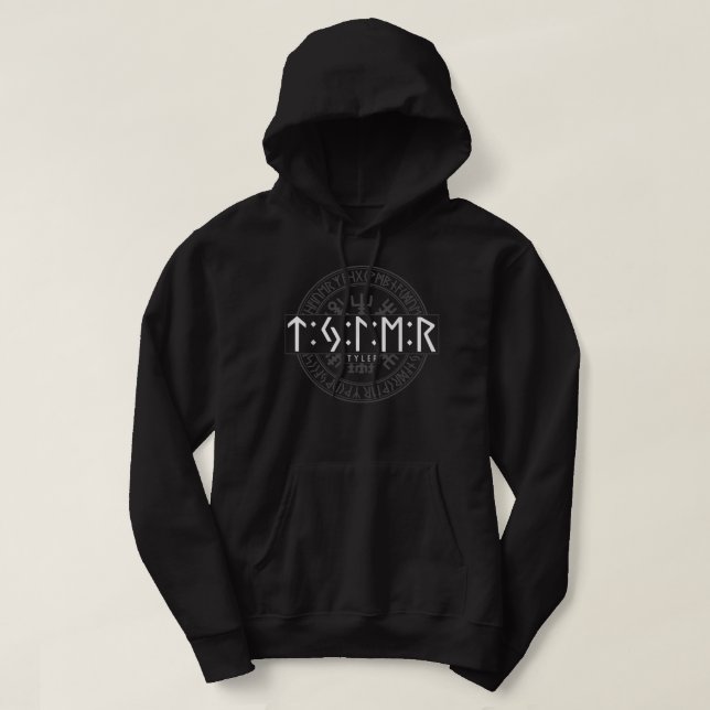 Veste À Capuche Tyler dans Futhark Runes Viking (Design devant)