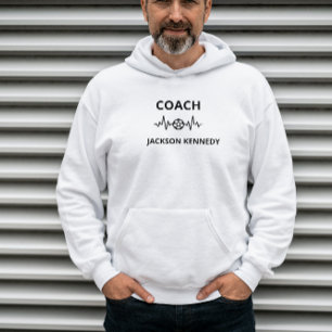 Veste À Capuche Typographie de l'entraîneur de football personnali