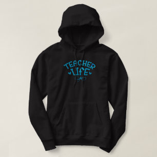 VESTE À CAPUCHE TYPOGRAPHIE DE VIE DE L'ENSEIGNANT