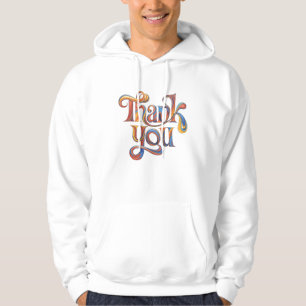 Veste À Capuche Typographie du Merci : Gratitude du style