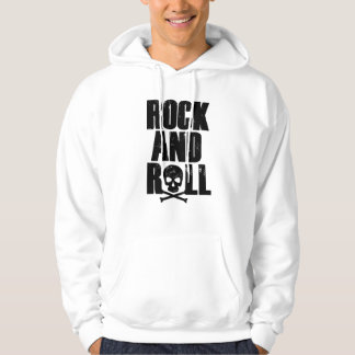 Veste À Capuche Typographie Rock and Roll avec crâne